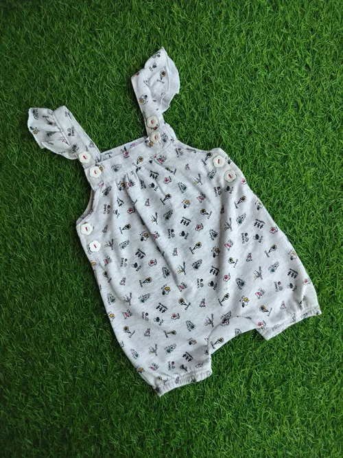 Girls Frill Dungaree EBD010